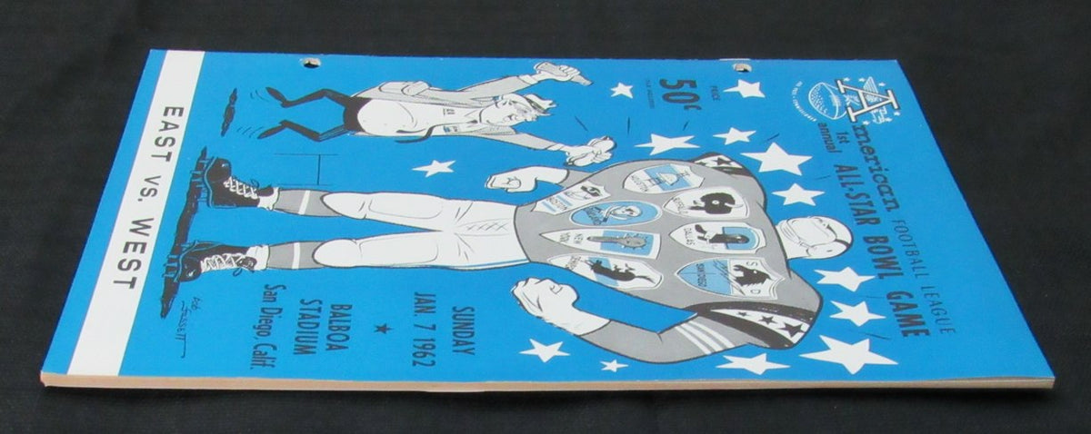 January 7, 1962 American Football League 1st All-Star Bowl Game Program 194647