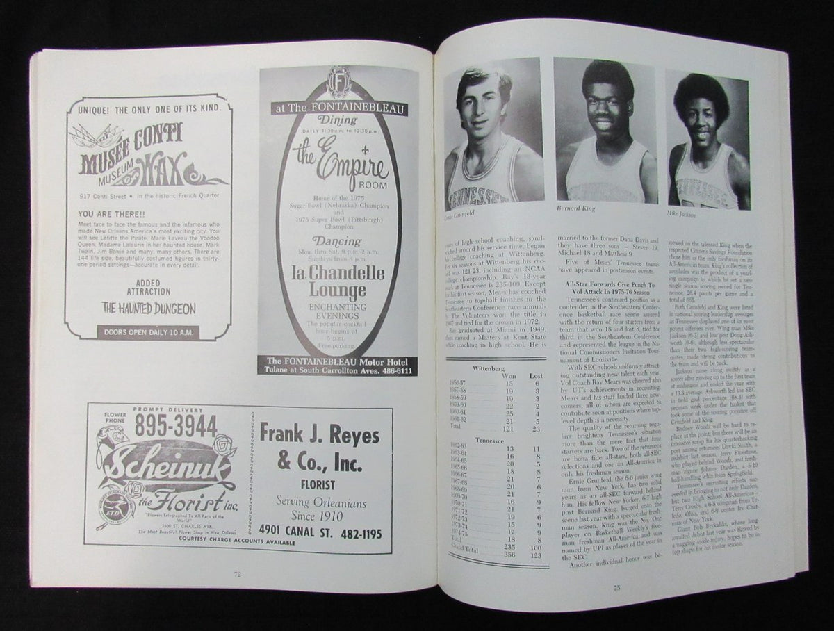 Dec. 31, 1975 Sugar Bowl Alabama vs. Penn State Football Game Program 194662