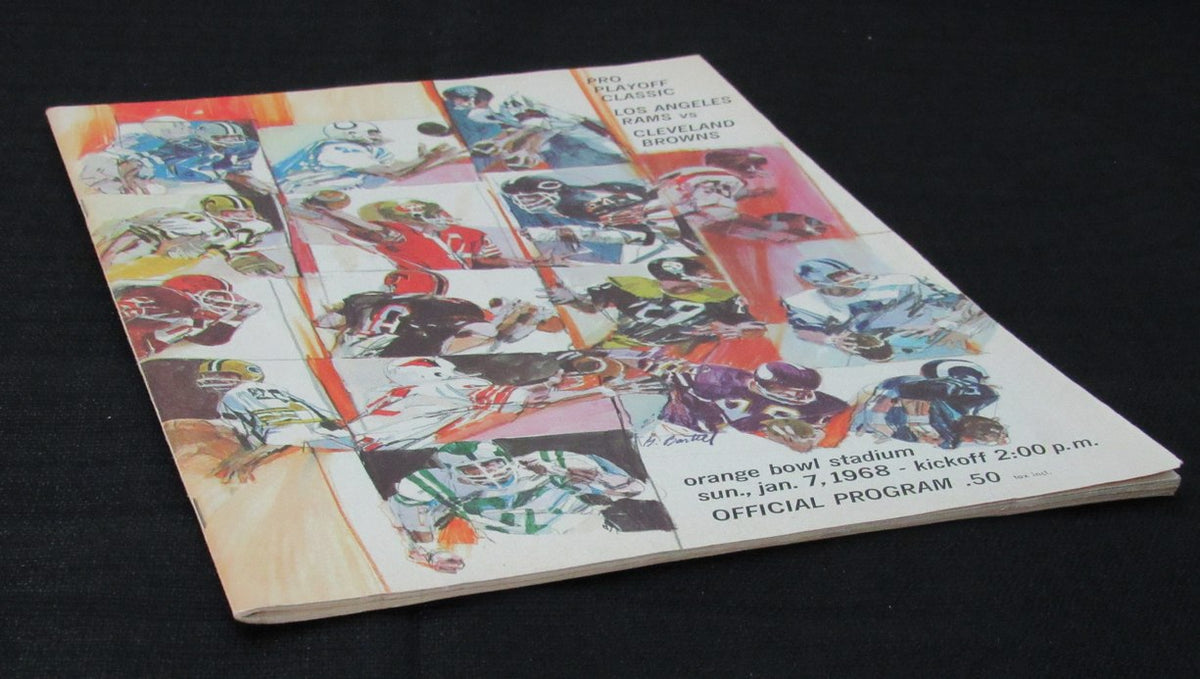 January 7, 1968 NFL Playoff LA Rams vs. Browns Football Game Program 194673