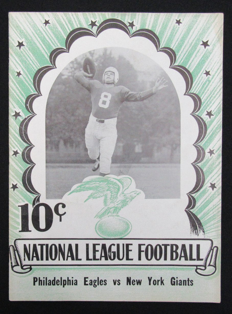 1940 Philadelphia Eagles vs. New York Giants Football Game Program 195507