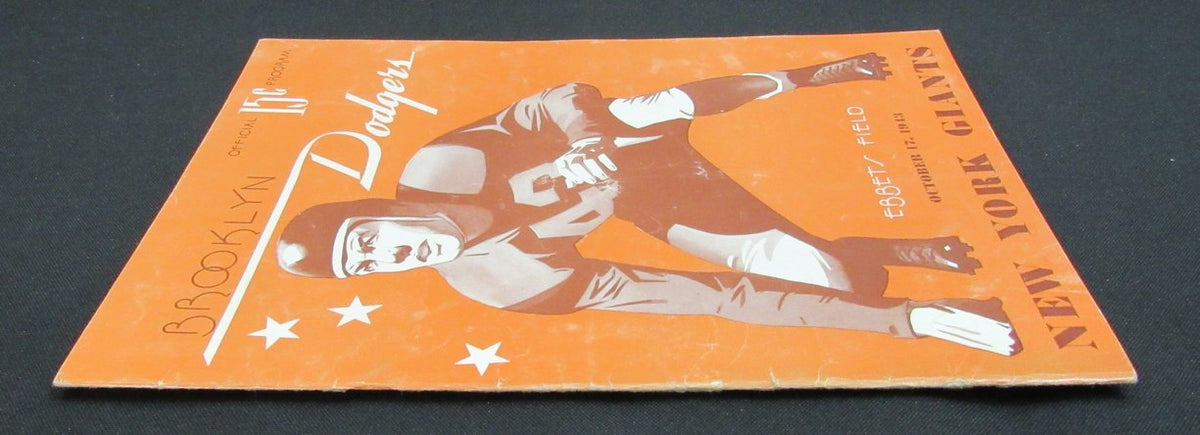 October 17, 1943 Brooklyn Dodgers vs. NY Giants Football Game Program 195517