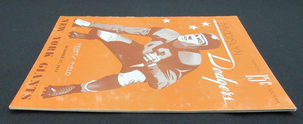 October 17, 1943 Brooklyn Dodgers vs. NY Giants Football Game Program 195517