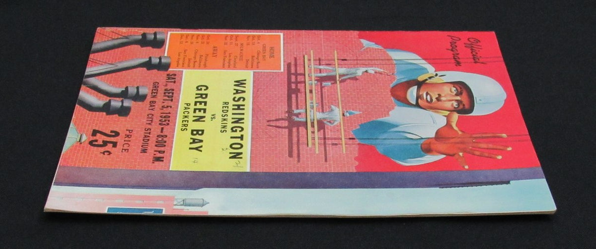 September 5, 1953 Redskins vs. Green Bay Packers Football Game Program 195491