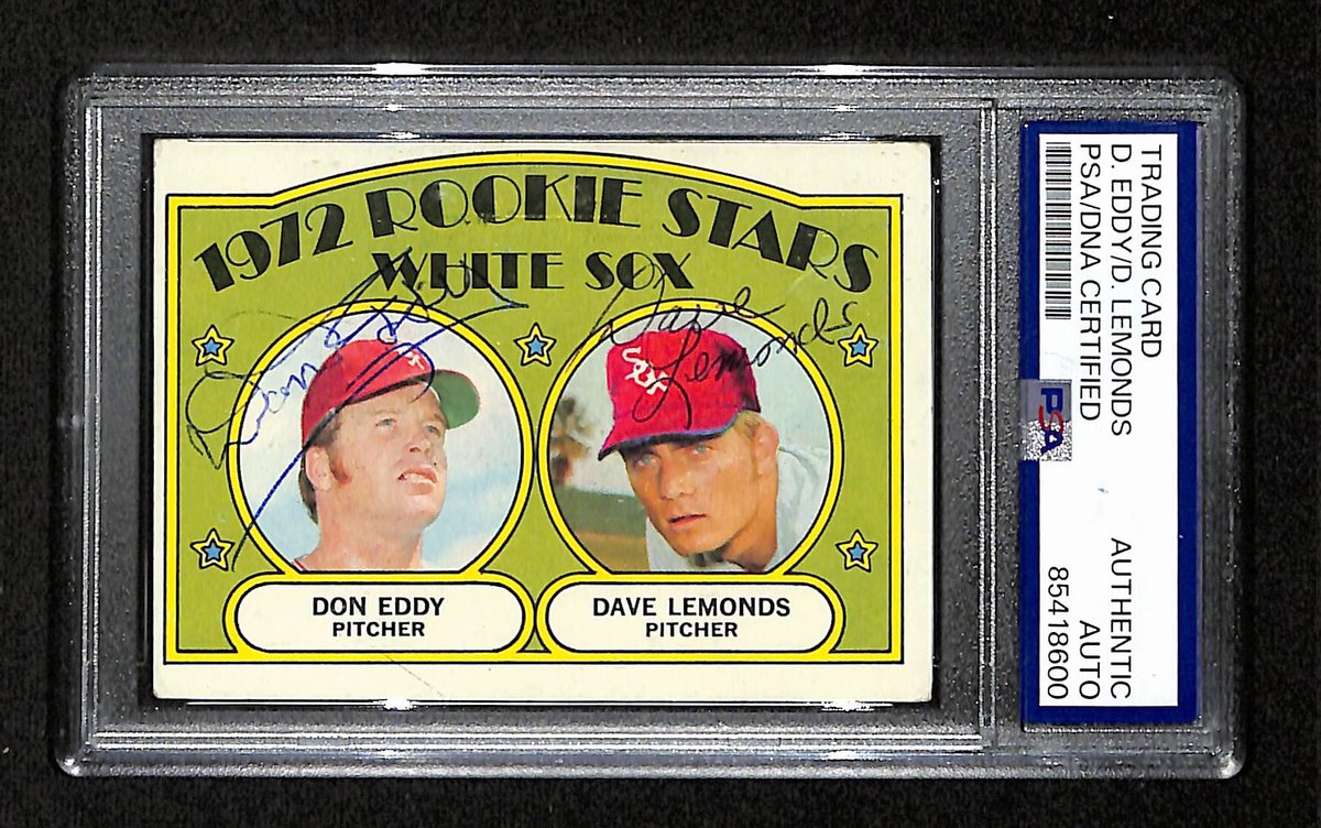 Don Eddy/Dave Lemonds Signed 1972 Topps RC Card #413 White Sox PSA/DNA 195198