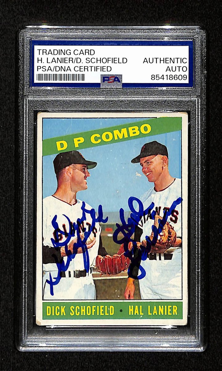 Dick Schofield/Hal Lanier Signed/Auto 1966 Topps Card #156 Giants PSA/DNA 195201