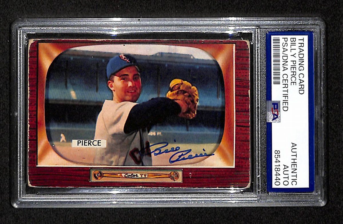 Billy Pierce Signed/Auto 1955 Bowman Card #214 Chicago White Sox PSA/DNA 194827