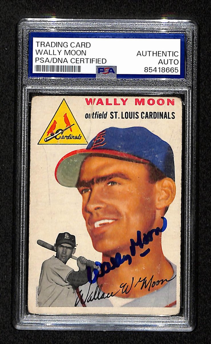 Wally Moon Signed/Auto 1954 Topps Card #137 St. Louis Cardinals PSA/DNA 194831