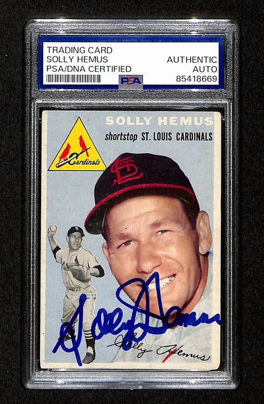 Solly Hemus Signed/Auto 1954 Topps Card #117 St. Louis Cardinals PSA/DNA 194833