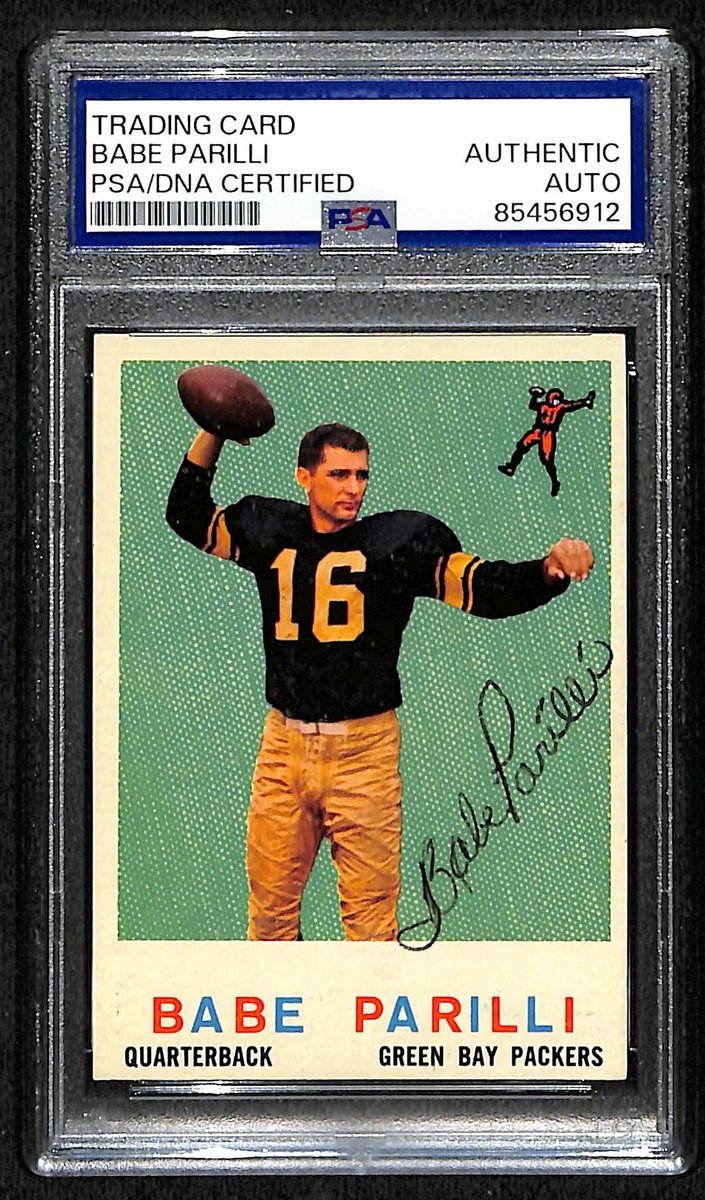 Babe Parilli Signed/Auto 1959 Topps Card #107 Green Bay Packers PSA/DNA 195040