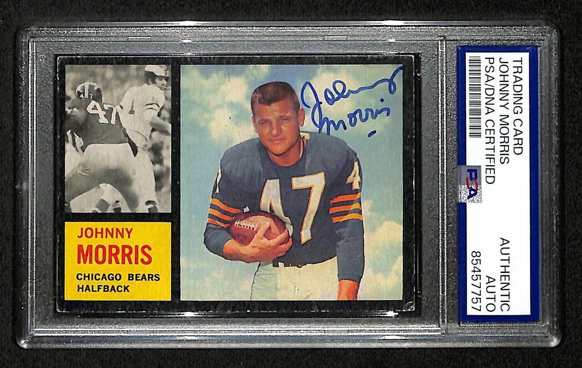 Johnny Morris Signed/Auto 1962 Topps Card #15 Chicago Bears PSA/DNA 195060