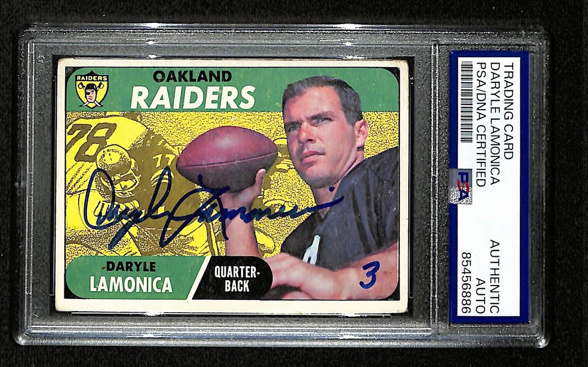 Daryle Lamonica Signed/Auto 1968 Topps Card #194 Oakland Raiders PSA/DNA 195081