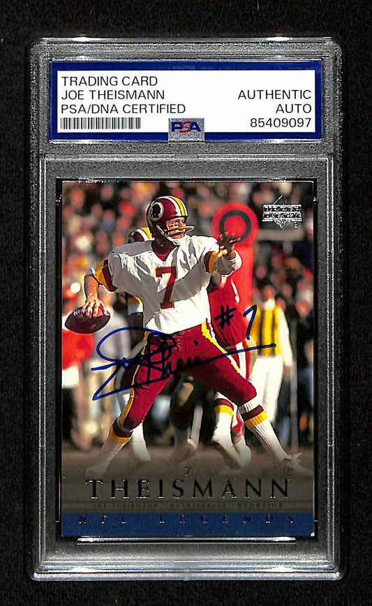 Joe Theismann Signed/Auto 2000 Upper Deck Card #90 Redskins PSA/DNA 195093