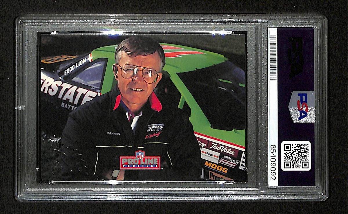 Joe Gibbs Signed/Auto 1992 Pro Line Profiles Card #8 NASCAR PSA/DNA 195095
