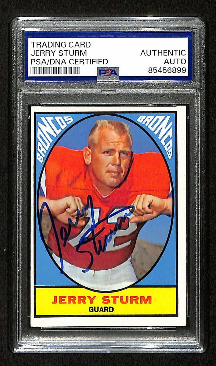 Jerry Sturm Signed/Auto 1967 Topps Card #39 Denver Broncos PSA/DNA 195077