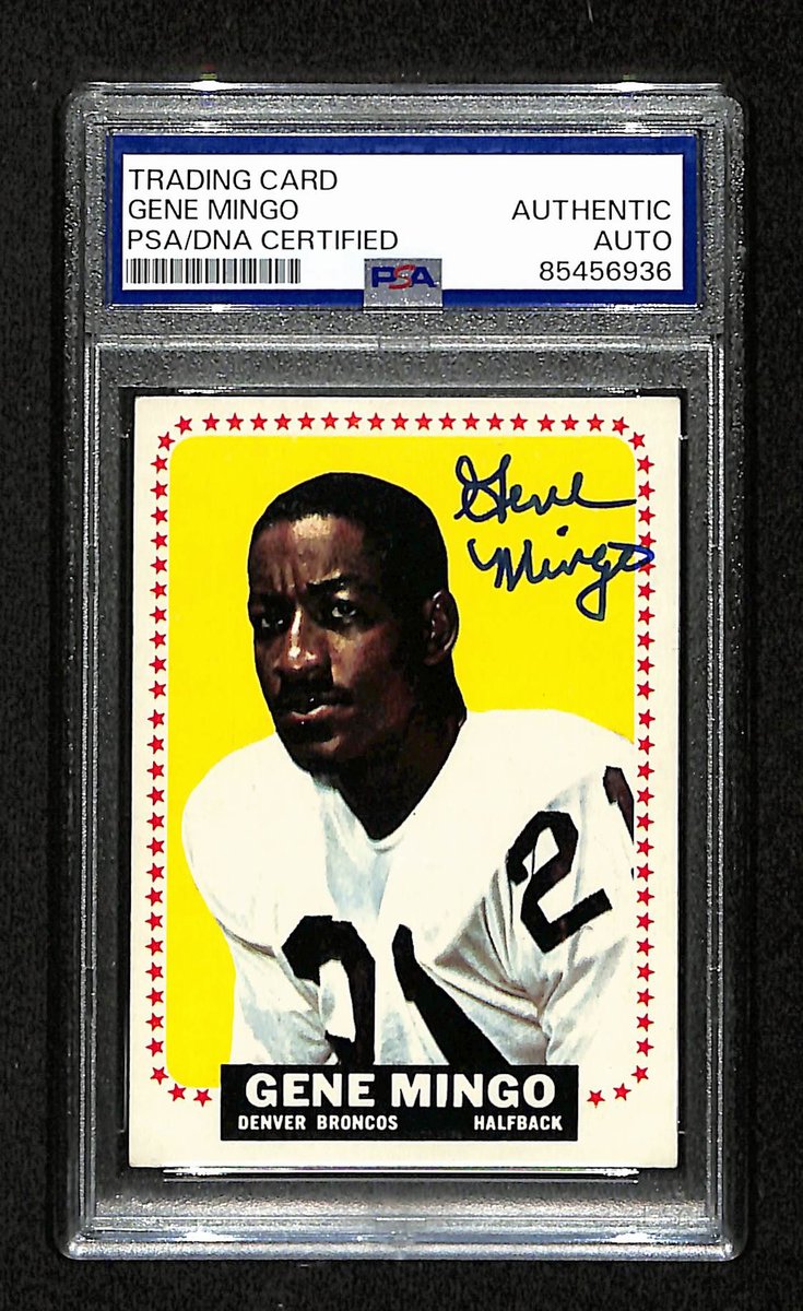 Gene Mingo Signed/Auto 1964 Topps Card #54 Denver Broncos PSA/DNA 195102