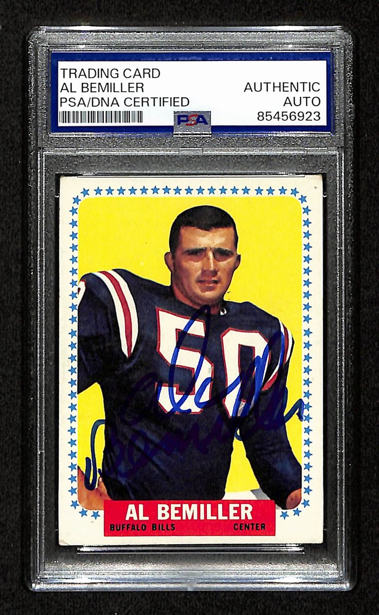 Al Bemiller Signed/Autographed 1964 Topps Card #25 Buffalo Bills PSA/DNA 195104