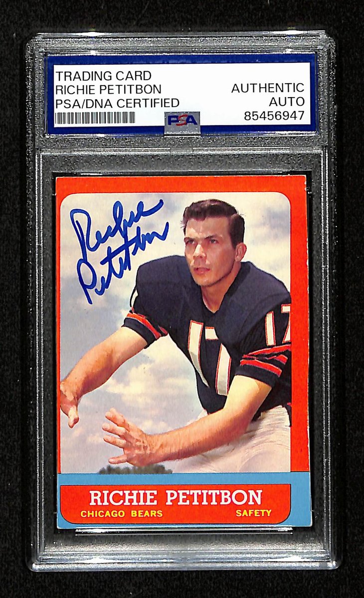 Richie Petitbon Signed/Auto 1963 Topps Card #71 Chicago Bears PSA/DNA 195106