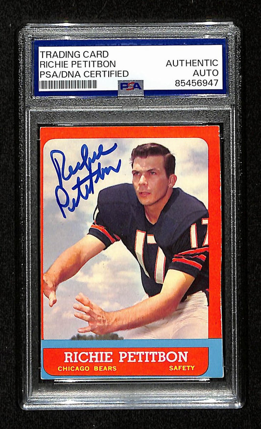 Richie Petitbon Signed/Auto 1963 Topps Card #71 Chicago Bears PSA/DNA 195106