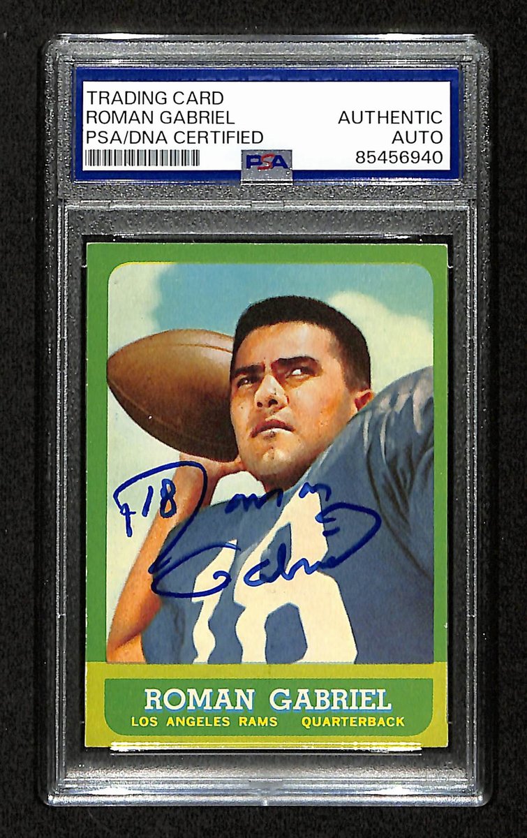 Roman Gabriel Signed/Auto 1963 Topps Card #37 San Francisco 49ers PSA/DNA 195110