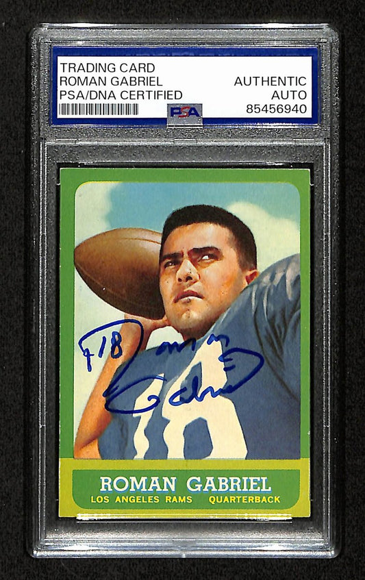 Roman Gabriel Signed/Auto 1963 Topps Card #37 San Francisco 49ers PSA/DNA 195110