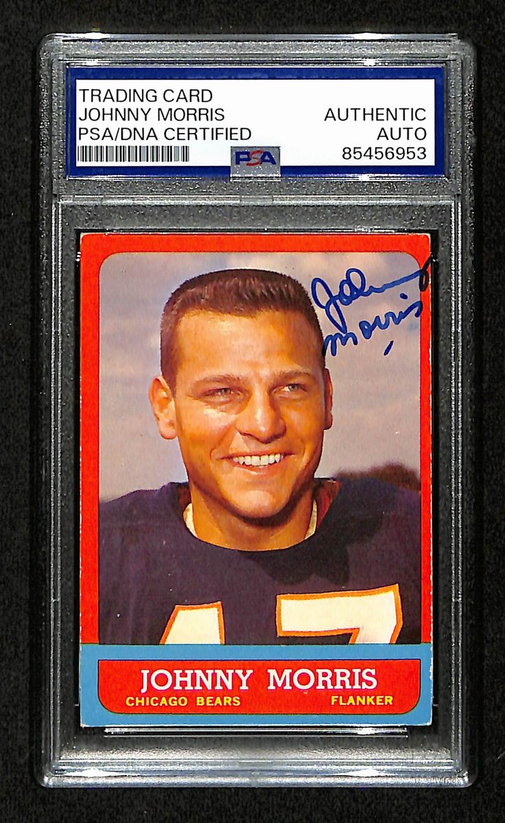 Johnny Morris Signed/Auto 1963 Topps Card #63 Chicago Bears PSA/DNA 195113