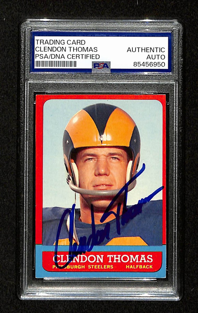 Clendon thomas Signed 1963 Topps Card #131 Pittsburgh Steelers PSA/DNA 195114