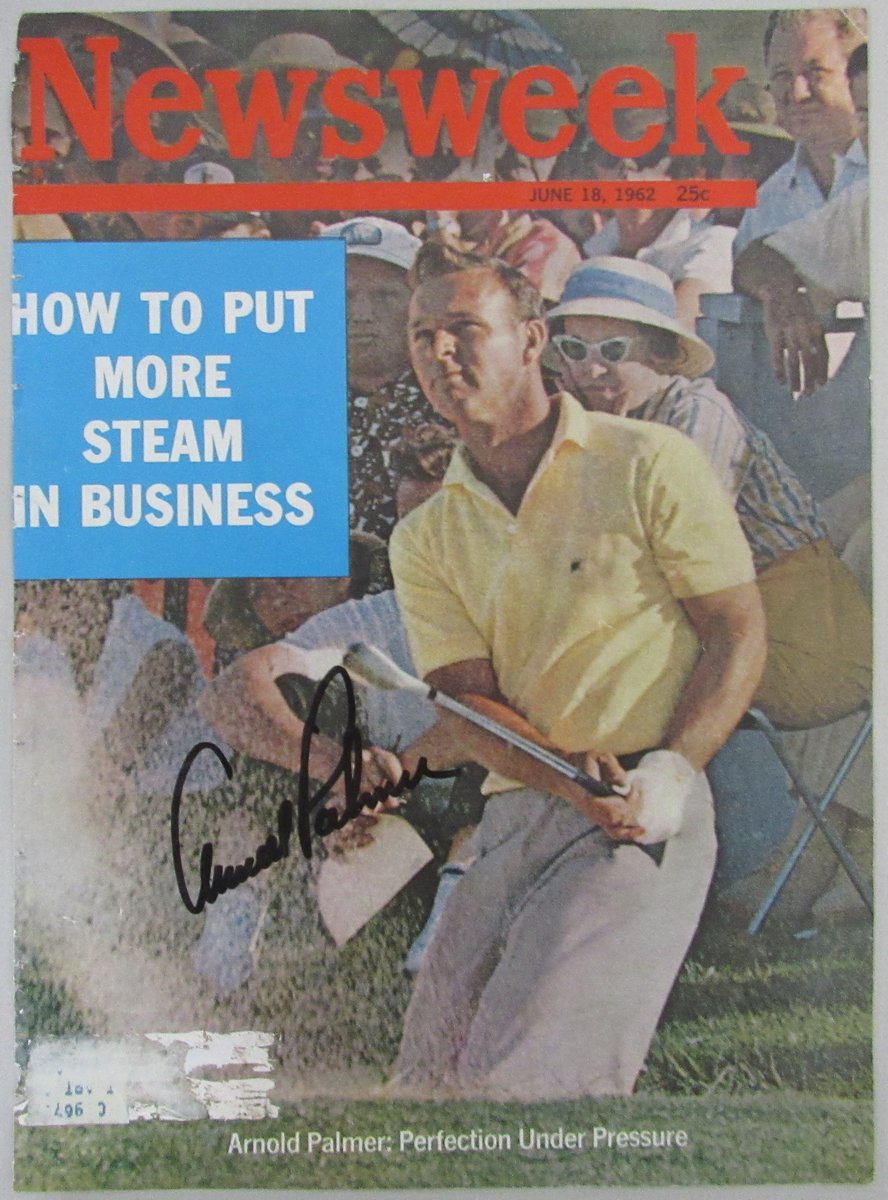 Arnold Palmer Signed/Auto June 18, 1962 Newsweek Magazine Cover Only JSA 192863