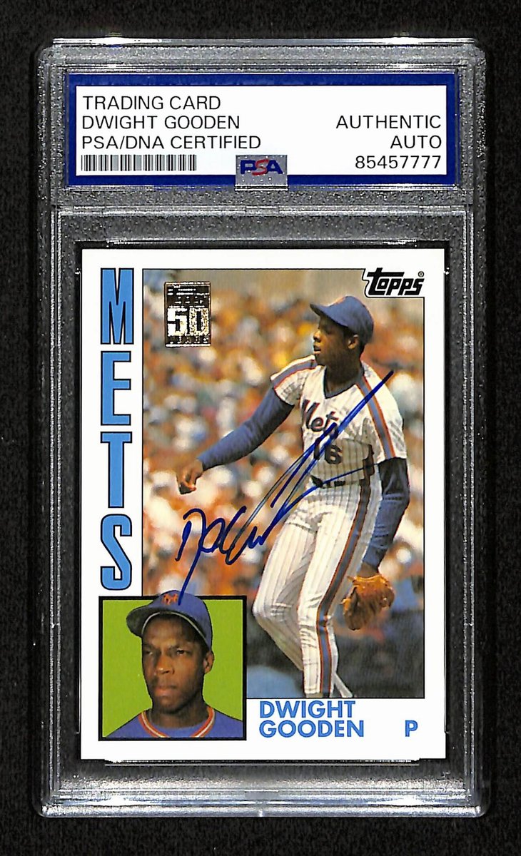 Dwight Gooden Signed/Auto 1984 Topps RC Card #42T New York Mets PSA/DNA 194793
