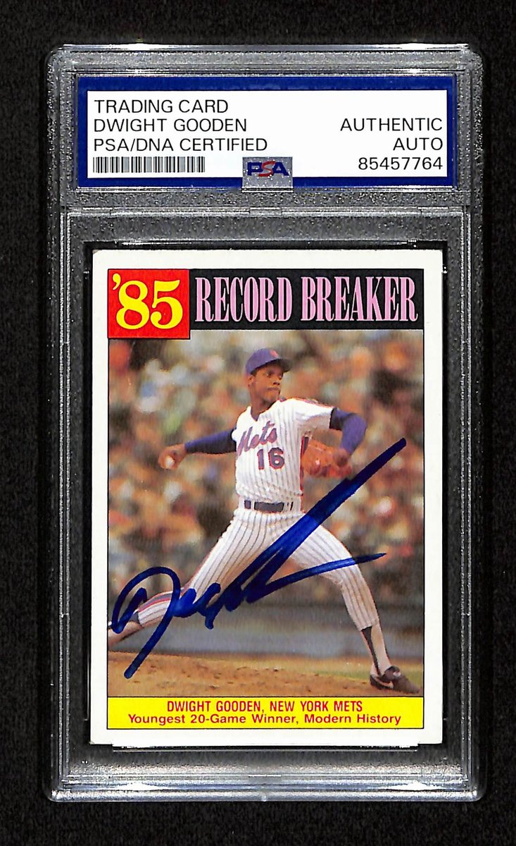 Dwight Gooden Signed/Auto 1986 Topps Card #202 New York Mets PSA/DNA 194794