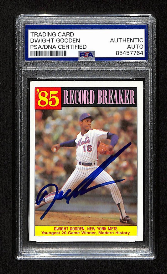 Dwight Gooden Signed/Auto 1986 Topps Card #202 New York Mets PSA/DNA 194794