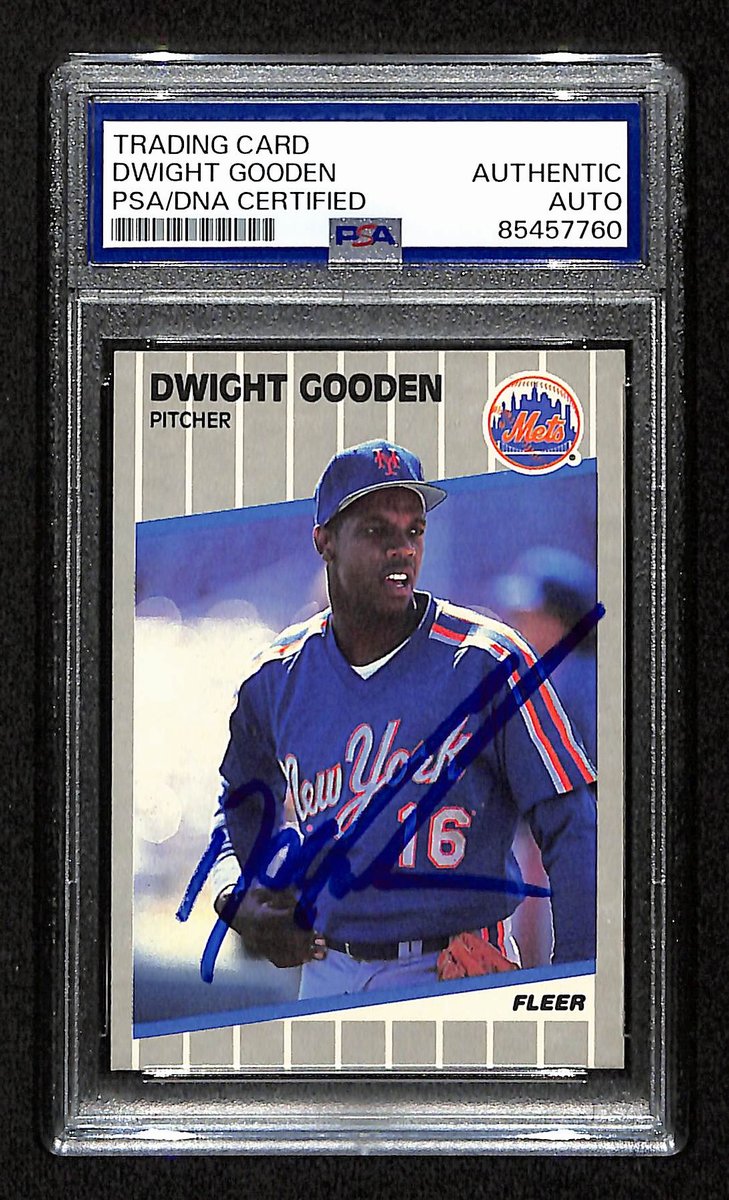 Dwight Gooden Signed/Auto 1989 Fleer Card #36 New York Mets PSA/DNA 194795