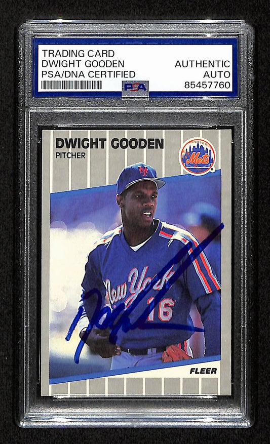 Dwight Gooden Signed/Auto 1989 Fleer Card #36 New York Mets PSA/DNA 194795