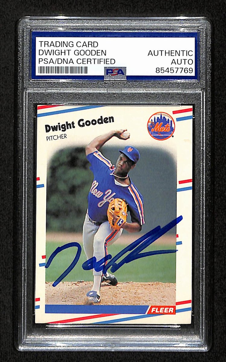Dwight Gooden Signed/Auto 1988 Fleer Card #135 New York Mets PSA/DNA 194796