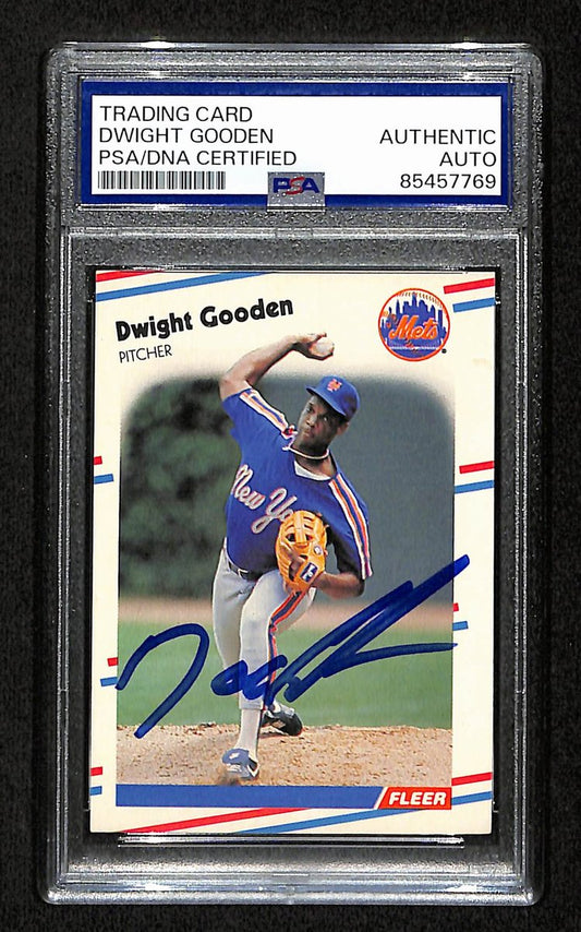 Dwight Gooden Signed/Auto 1988 Fleer Card #135 New York Mets PSA/DNA 194796