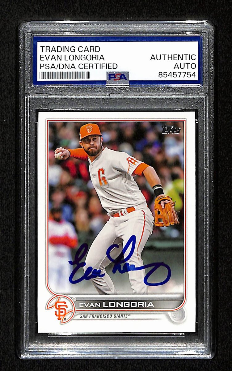 Evan Longoria Signed/Autographed 2022 Topps Card #617 Giants PSA/DNA 194800