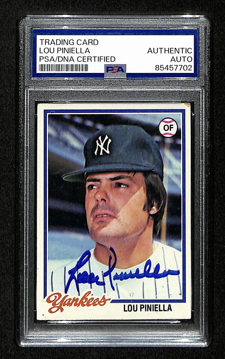 Lou Piniella Signed/Auto 1978 Topps Card #159 New York Yankees PSA/DNA 194806
