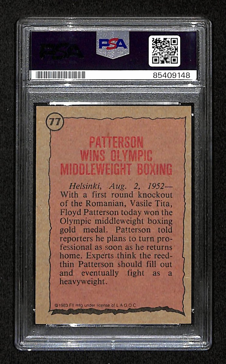 Floyd Patterson Signed/Autographed 1983 Topps Olympians Card #77 PSA/DNA 194810