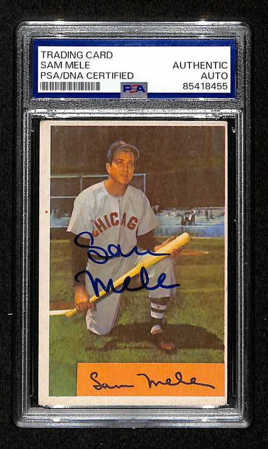 Sam Mele Signed/Autographed 1954 Bowman Card #22 White Sox PSA/DNA 194814