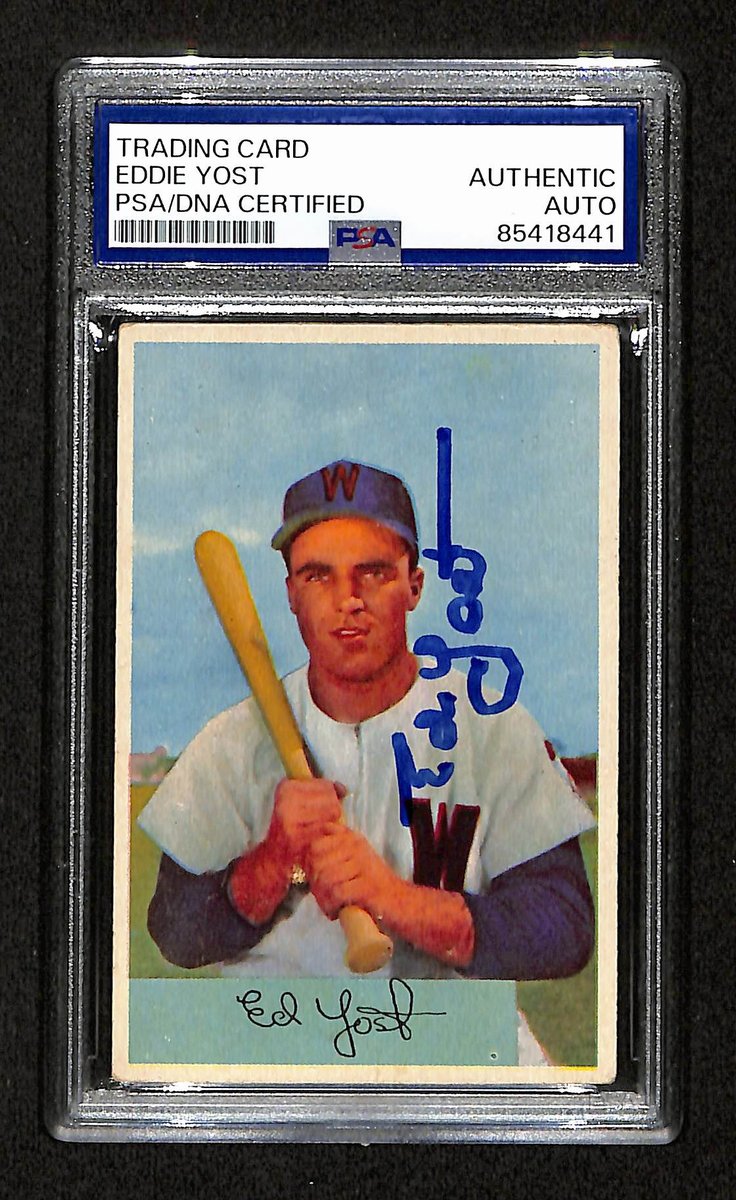 Eddie Yost Signed/Autographed 1954 Bowman Card #72 Senators PSA/DNA 194815