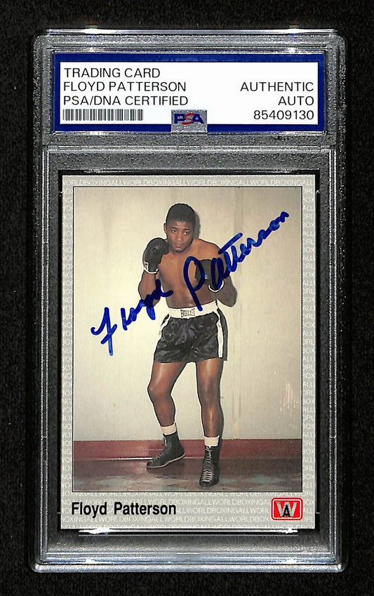 Floyd Patterson Signed/Auto 1991 AW Sports Boxing Card #124 PSA/DNA 194845