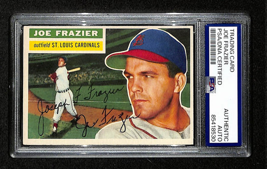 Joe Frazier Signed/Auto 1956 Bowman Card #141 St. Louis Cardinals PSA/DNA 194893
