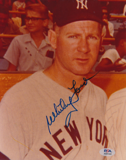 Whitey Ford HOF Signed/Autographed 8x10 Photo New York Yankees PSA/DNA 195996