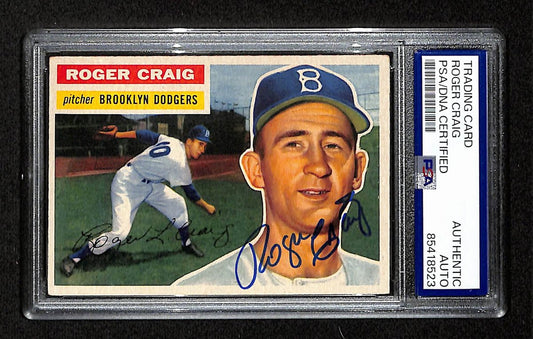 Roger Craig Signed/Auto 1956 Topps Card #63 Brooklyn Dodgers PSA/DNA 194853