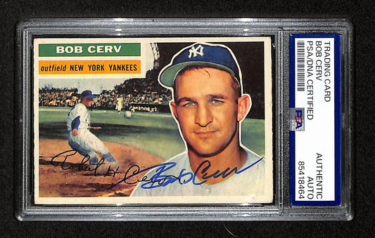Bob Cerv Signed/Auto 1956 Topps Card #288 New York Yankees PSA/DNA 194856