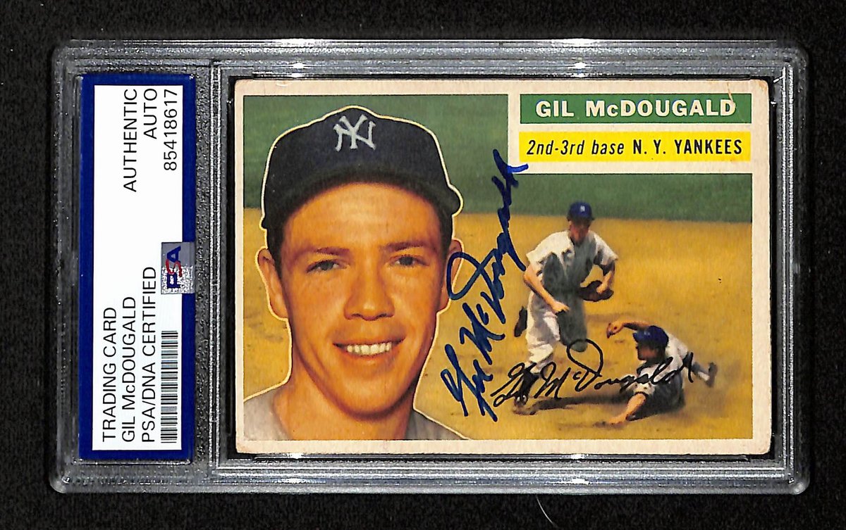 Gil McDougald Signed/Auto 1956 Topps Card #225 New York Yankees PSA/DNA 194858