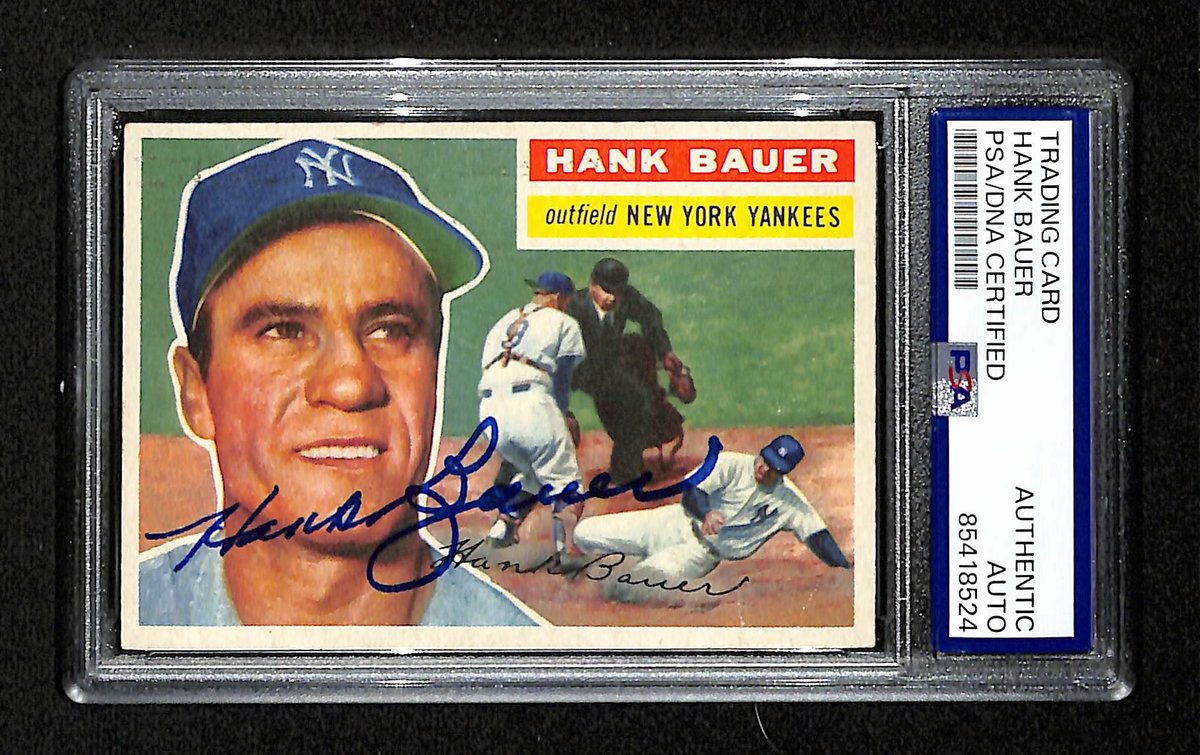 Hank Bauer Signed/Auto 1956 Topps Card #177 New York Yankees PSA/DNA 194859