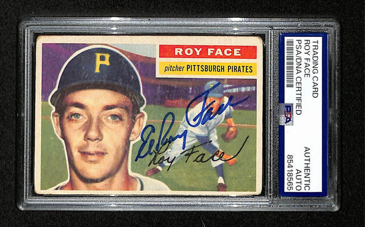 Roy Face Signed/Auto 1956 Topps Card #13 Pittsburgh Pirates PSA/DNA 194863