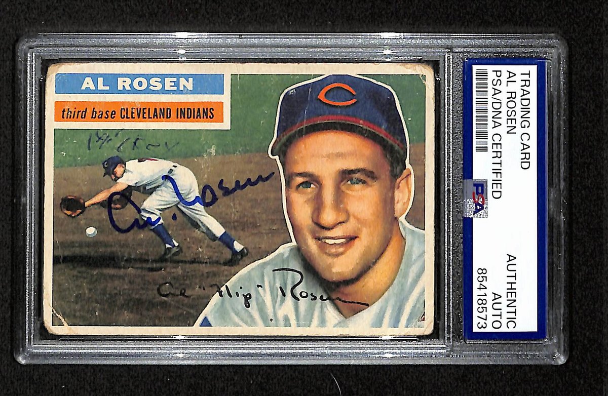 Al Rosen Signed/Autographed 1956 Topps Card #35 Cleveland Indians PSA/DNA 194871