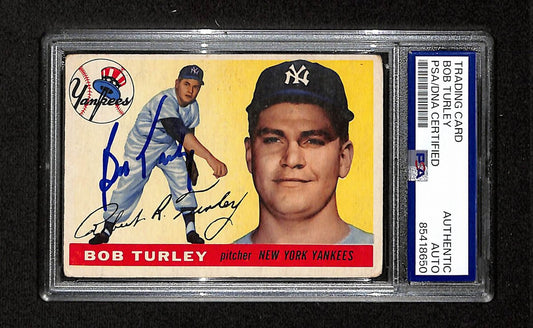 Bob Turley Signed/Auto 1955 Topps Card #38 New York Yankees PSA/DNA 195391
