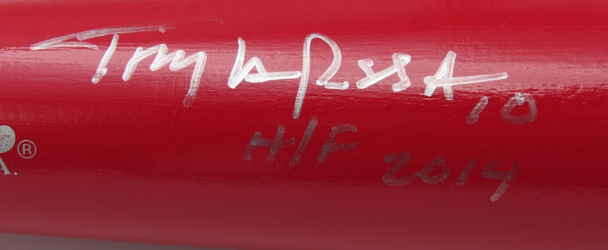 Tony La Russa Signed/Inscr CBC Baseball Bat 2014 Induction Cardinals JSA 196247